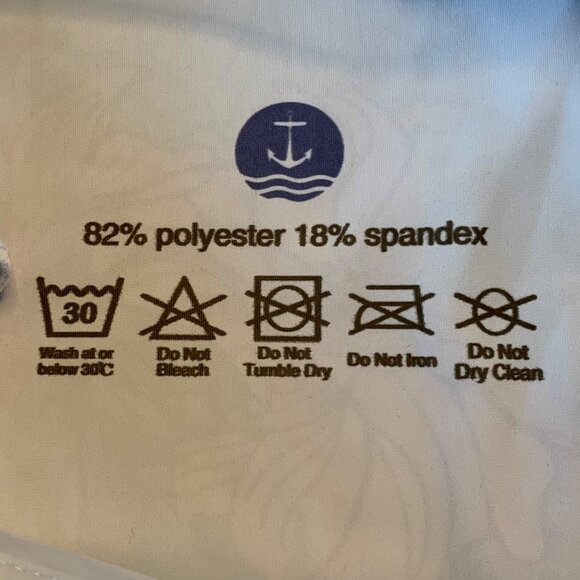 ANCHOR ACTIVE WEAR Floral Gymnastics Leotard Girls 12 CXL Blue Strappy Back Leo - Picture 4 of 5